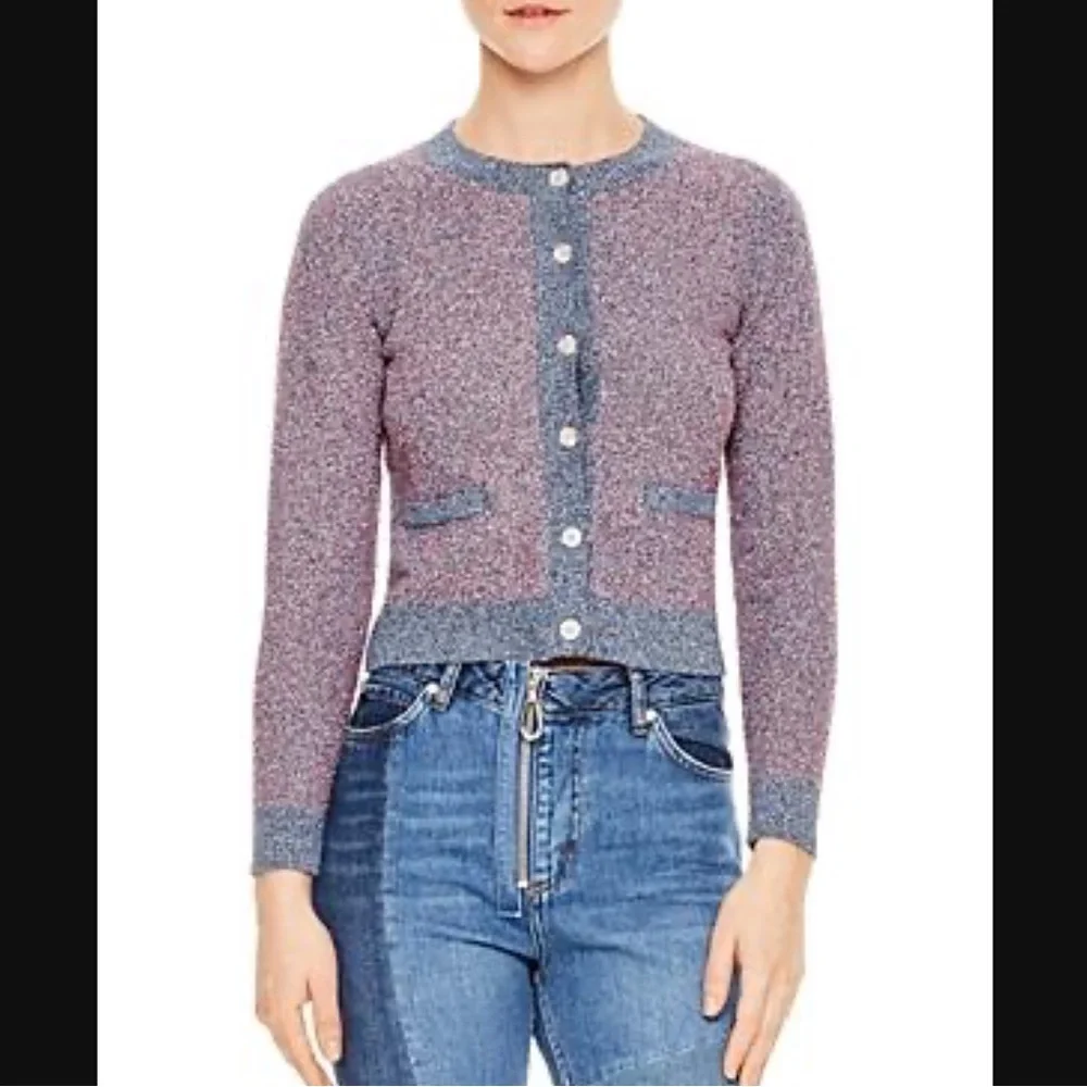 Like New Sandro Violet Cardigan - Picture 1 of 11